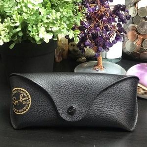 RayBan Black Faux Leather Glasses Case